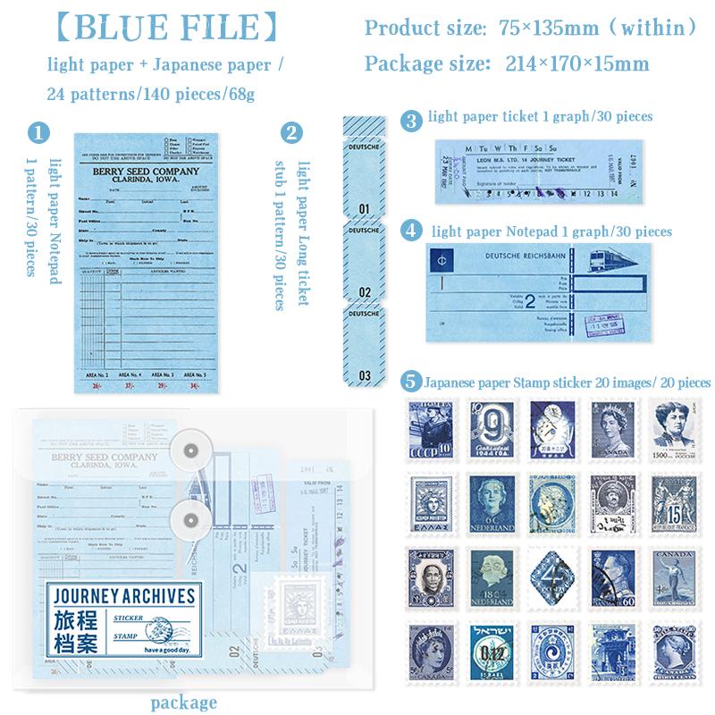 

Journey Archive Series Material Pack Retro Set Bill Account Material 140 sheets 4 styles