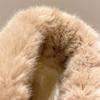 Women Snow Boots Mid-Calf Fur Integrated Winter Cotton Shoes Non-slip Faux Fox Fur Plush Thick Sole Fashion Furry