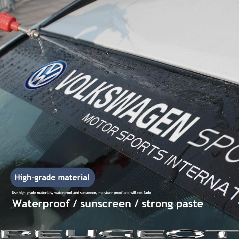 Car Windshield Sticker Front Window Decorative Decal For VW GTI Polo Golf Passat MK6 Tiguan Jetta Beetle ID.3 Arteon CC Hub Cap