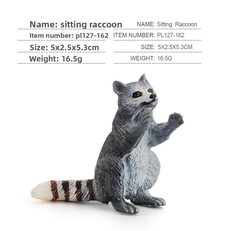 Realistic Raccoon And Lemur Pvc Figures Educational Kids Collectible Animal Models StyleE