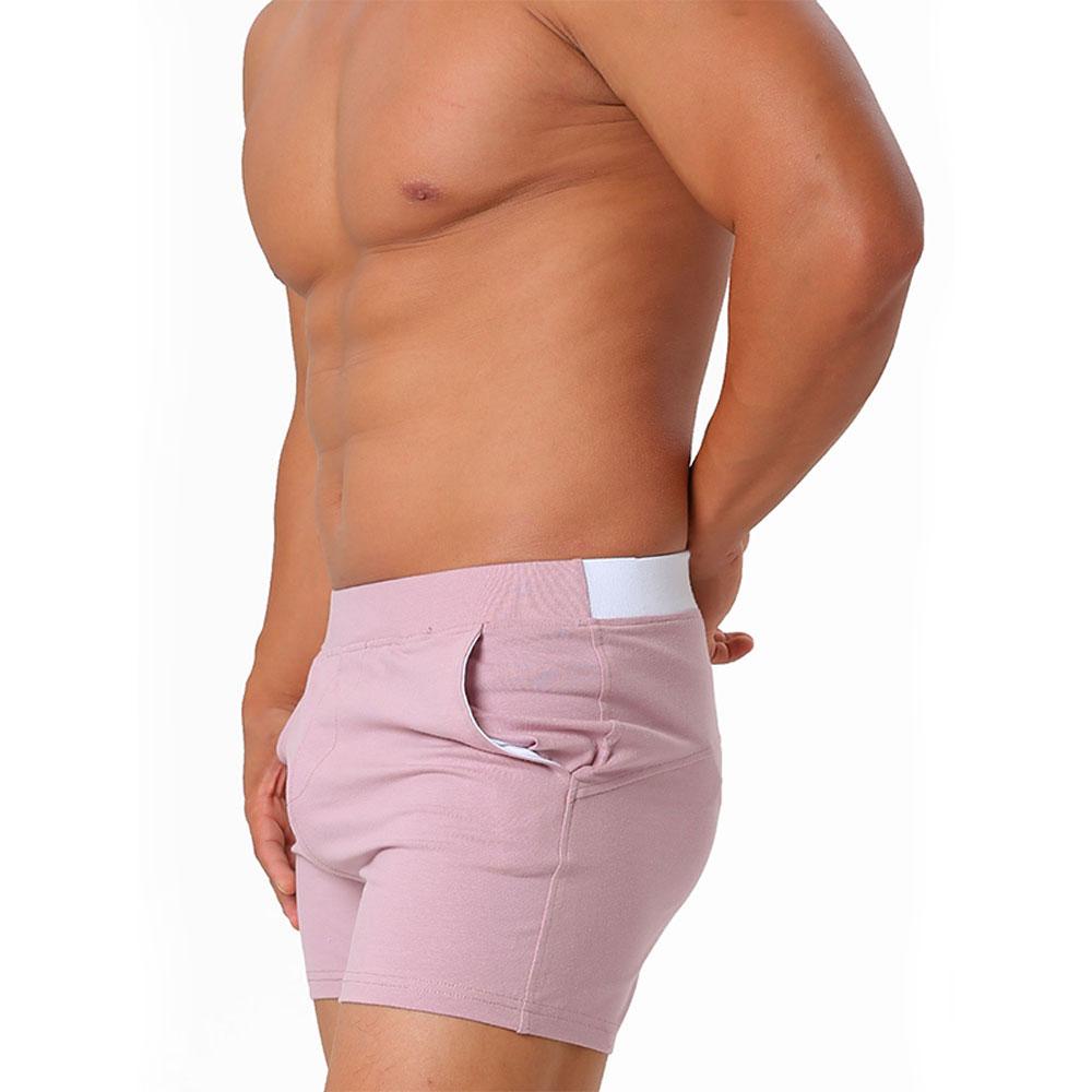 

Мужские домашние шорты, штаны, одежда для сна, хлопок, мода для мужчин XXL светло-фиолетовый