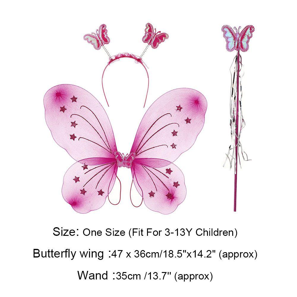 Cosplay Ladies Party Decor Butterfly Wings Princess Hair Hoop Fancy Dress Set Fairy Wand