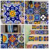 24pcs Self-adhesive Colorful Pattern Wall Decals Hard-wearing Waterproof Sticker  Staircase