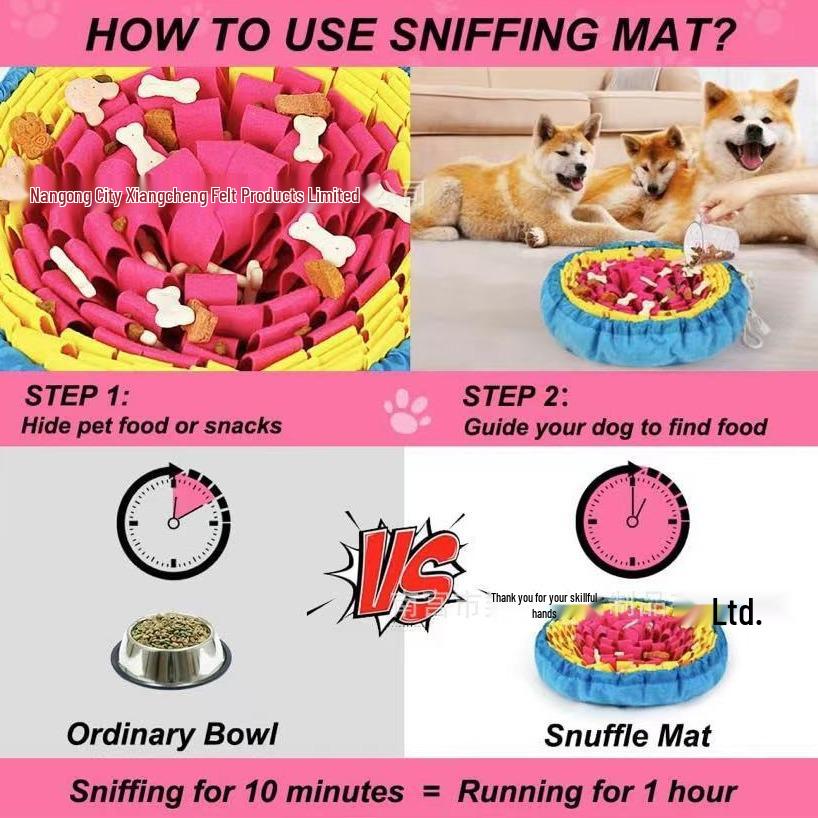 Snuffle Mat Dog Toy: Encourages Foraging, Slow Eating, and Mental Stimulation for Dogs