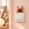 3D Dog Switch Decals Self-Adhesive Wall Socket Sticker Resin Decorations Cute Funny Accessories for Bedroom Room Wall Art Home