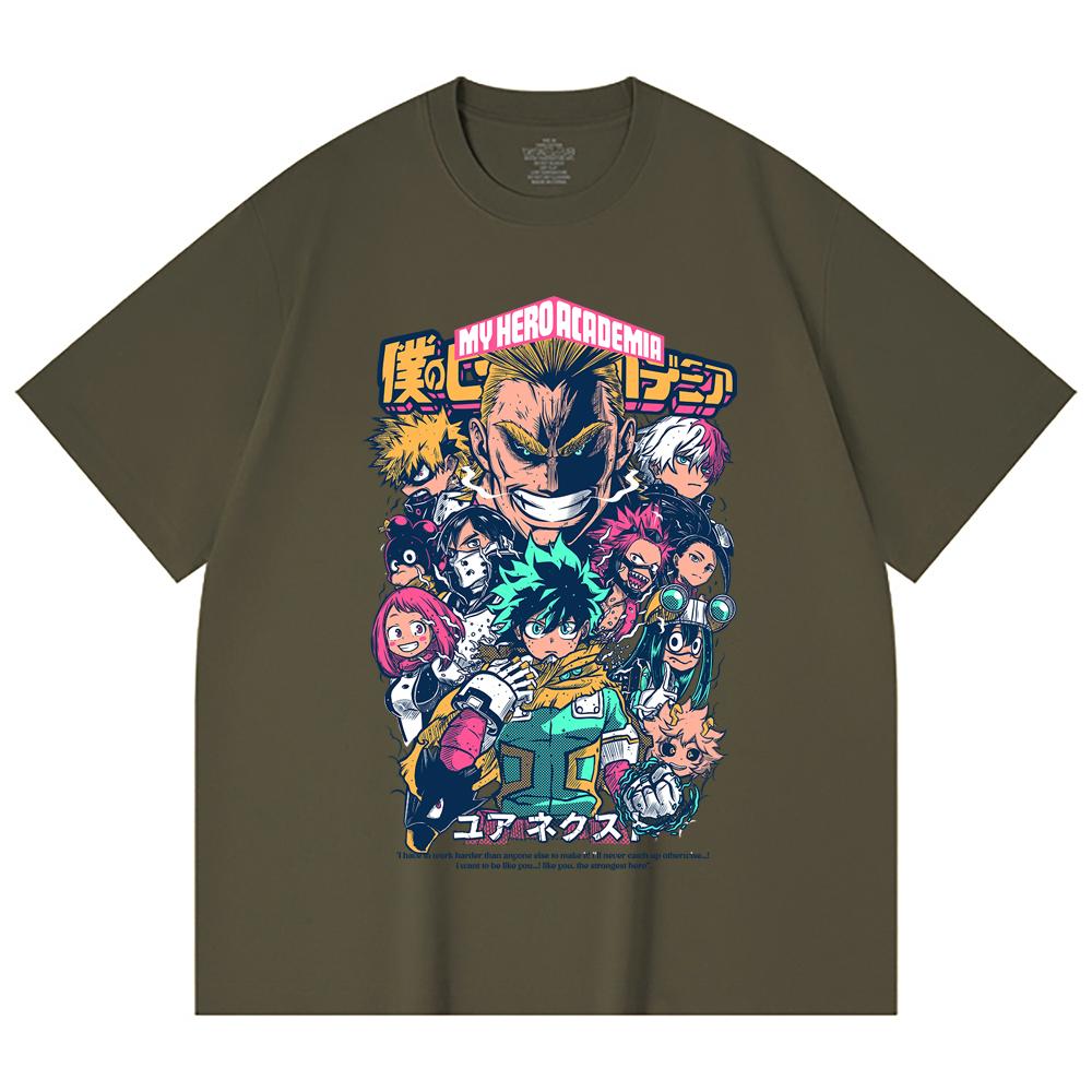 230 Gsm 100% Cotton My Hero Academia V6 Print Unisex Heavy Cotton T Shirt
