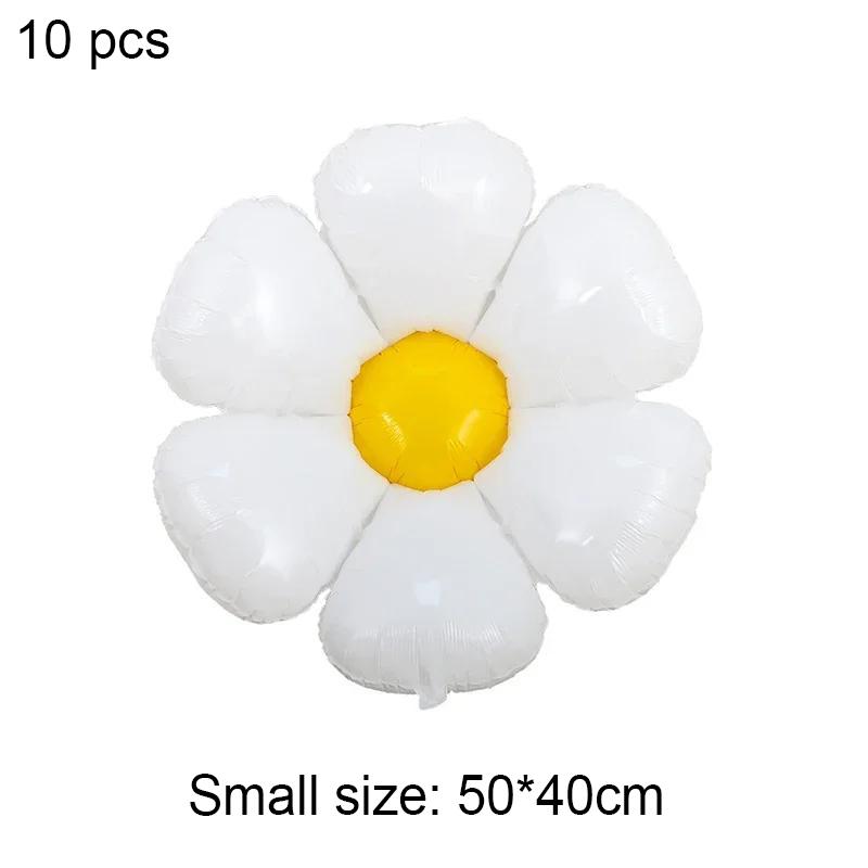 10pc Daisy Balloon Huge Multi-size Sunflower Aluminum Foil Balloon Birthday Wedding Daisy Party Decoration Supplies 3 Size