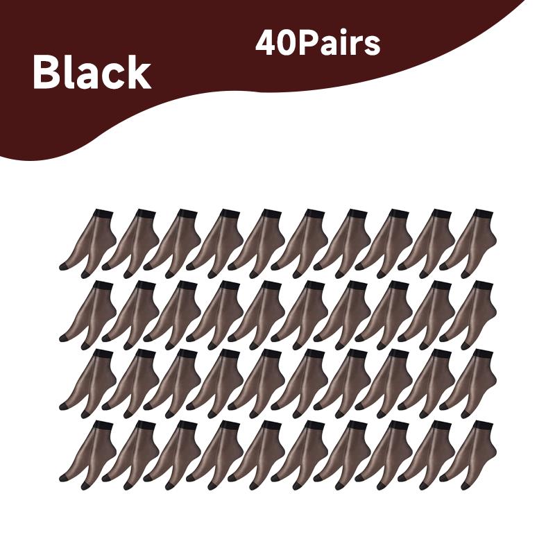 20-100Pcs Summer Socks Skin Color Transparent Ultrathin Women Crystal Silk Socks Nylon Ladies Female Summer Short Ankle Meias