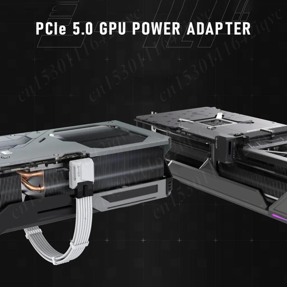 12VHPWR 180 Degree Angled Adapter 16 Pin GPU Power Connector Pcie 5.0 Power Adapter for 12+4pin RTX 3090Ti 4070Ti 4080 4090