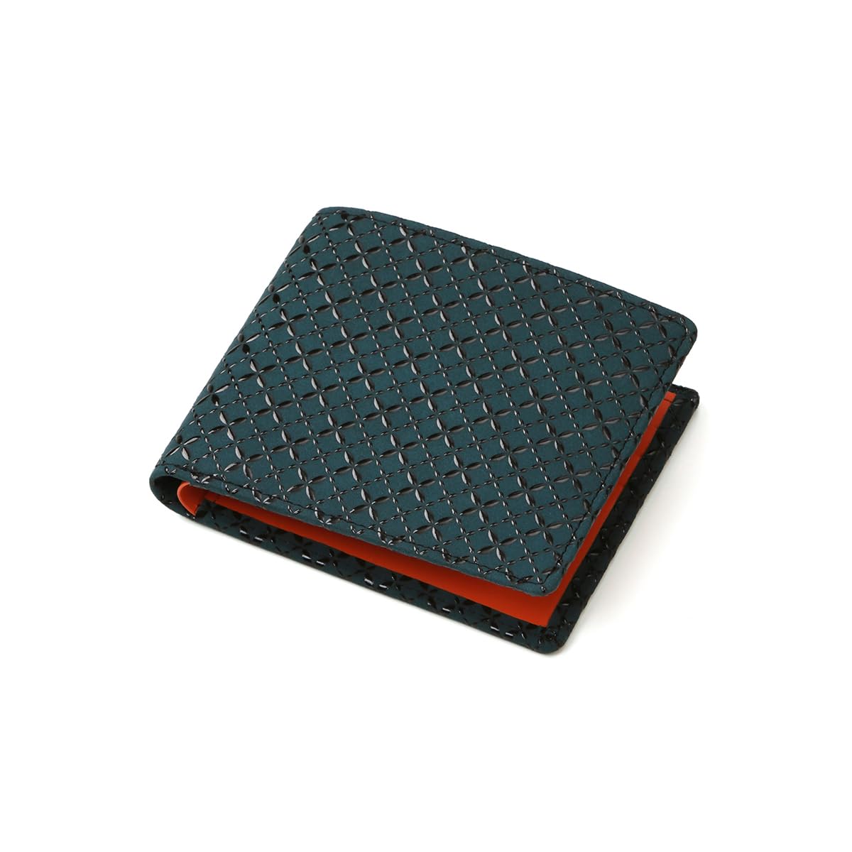

Indenya Inden HISOCA Hisoka Traditional Craft Koshu Inden Deerskin Lacquer Original Brand Billfold Green Lacquer [Indenya] Space-Black Cloisonné