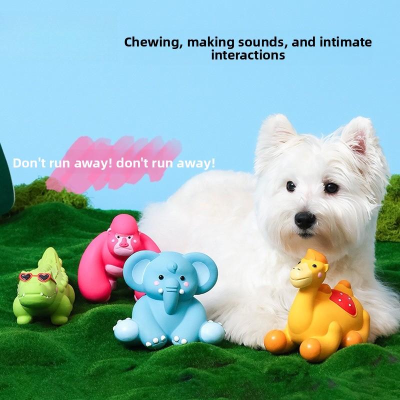 Animal Shaped Latex Dog Squeaky Toy Bite‑Resistant Molar Chew Toy Interactive Pet Supplies