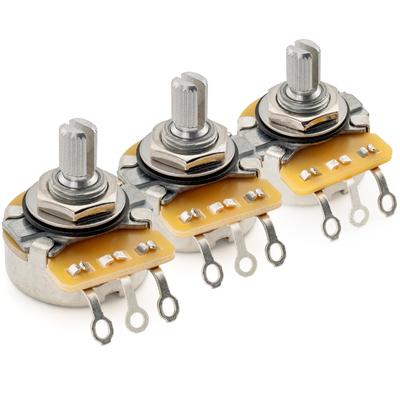 CTS 450 Short Split Shaft for Electric Guitar and Bass of A250Kx2+B250K Potentiometers, 1/4" 10% A/B Curve, (Set 2)