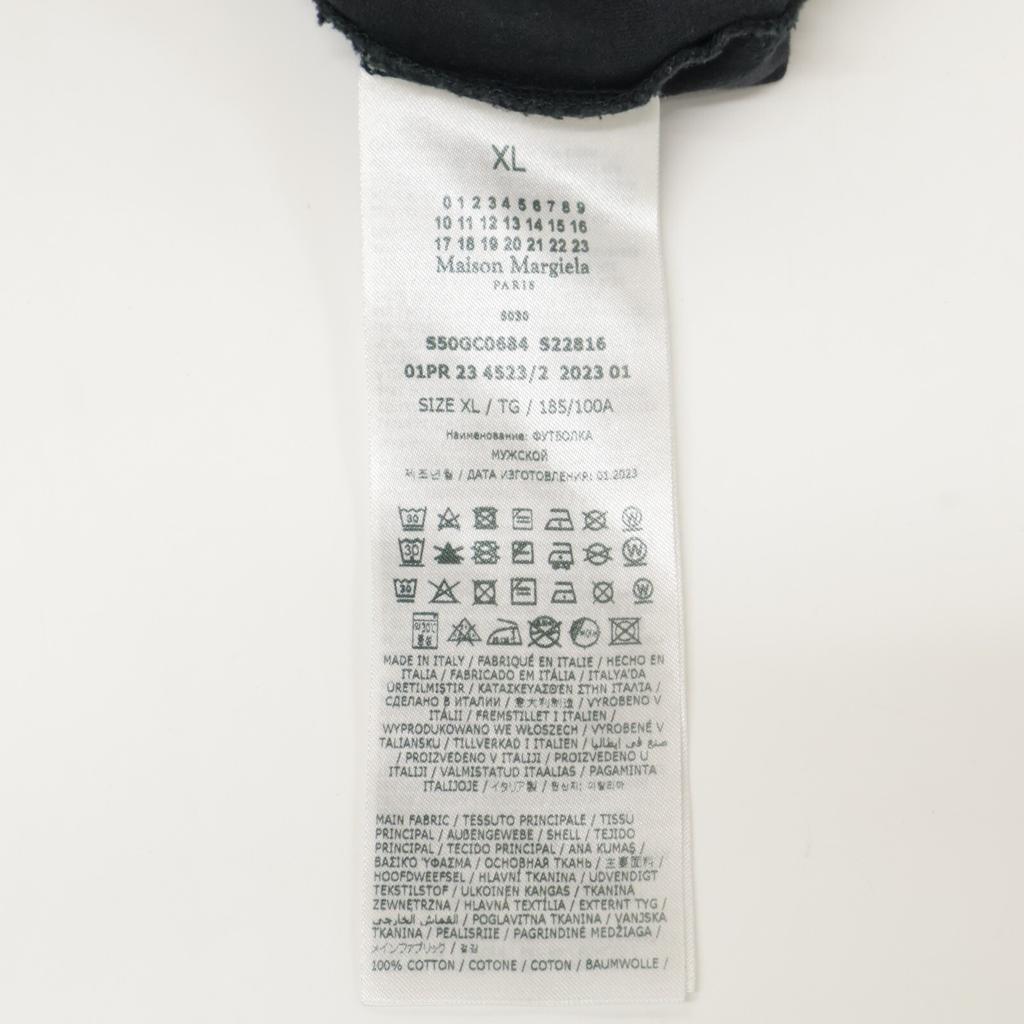 Maison Margiela 23Stainless Steel S50GC0684 Calendar Graphic Logo T-Shirt Tops XL grayUsed