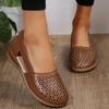 Frauen Keile Sandalen Aushöhlen Vintage Frau Schuhe Slip auf Casual Nähen Damen Sandale Weibliche Sommer