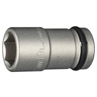 TONE Impact Long Socket Drive Angle Width Across Flats 19mm HP4NV-19L 12.7mm (1/2")