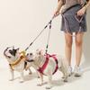 Wave Pattern Double Head Dog Rope Removable Dual Dog Leash Two Dog Lead Rope  Outdoor Walking