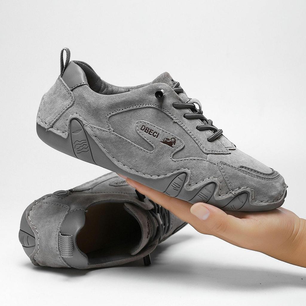 Genuine Leather Plus Size Unisex Outdoor Casual Sneakers for Spring/Summer