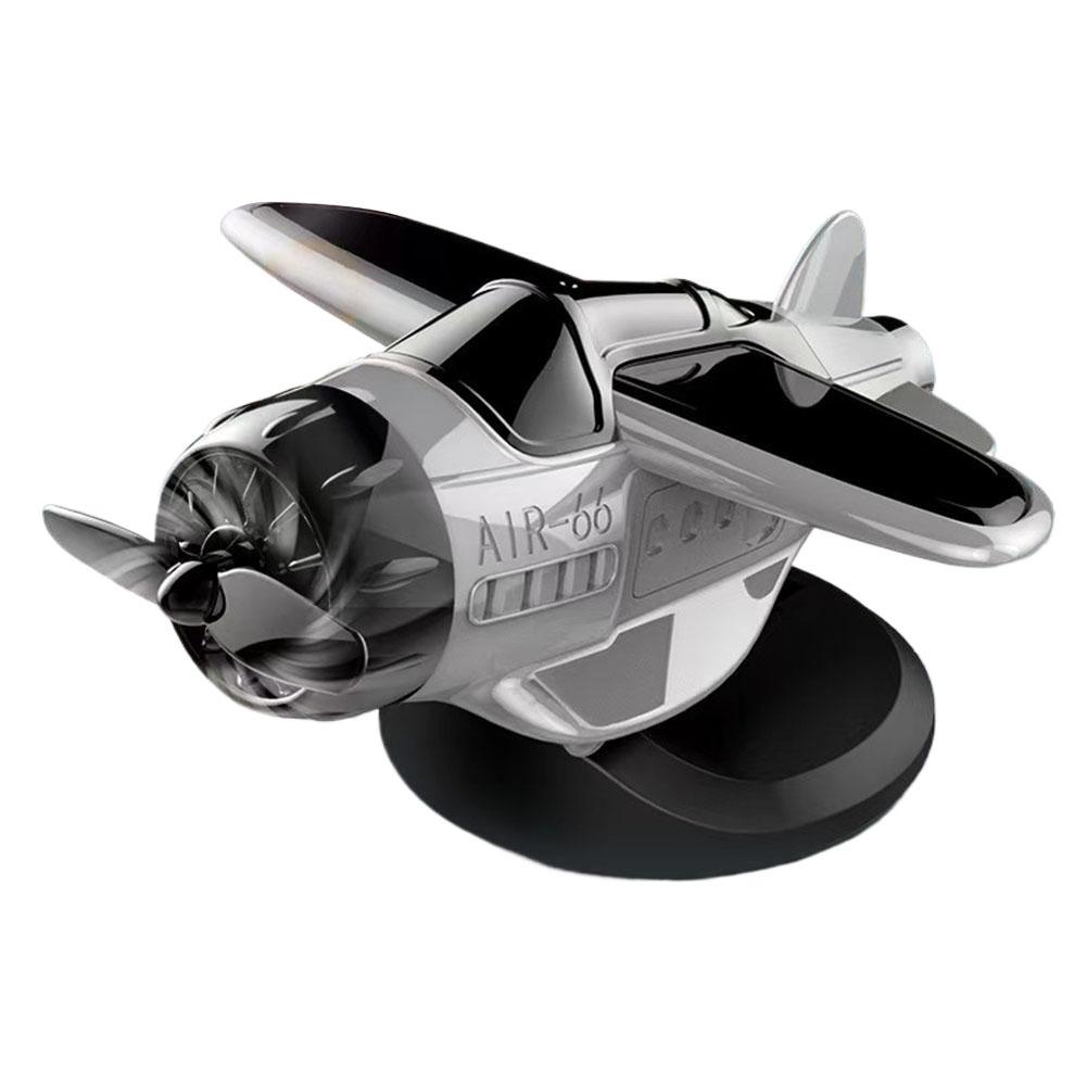 Solarbetriebenes Armaturenbrett-Ornament Kunststoff Kleines Flugzeug Driftbewegung Aktiviertes Drehendes Flugzeug-Ornament für Auto-Innenraum