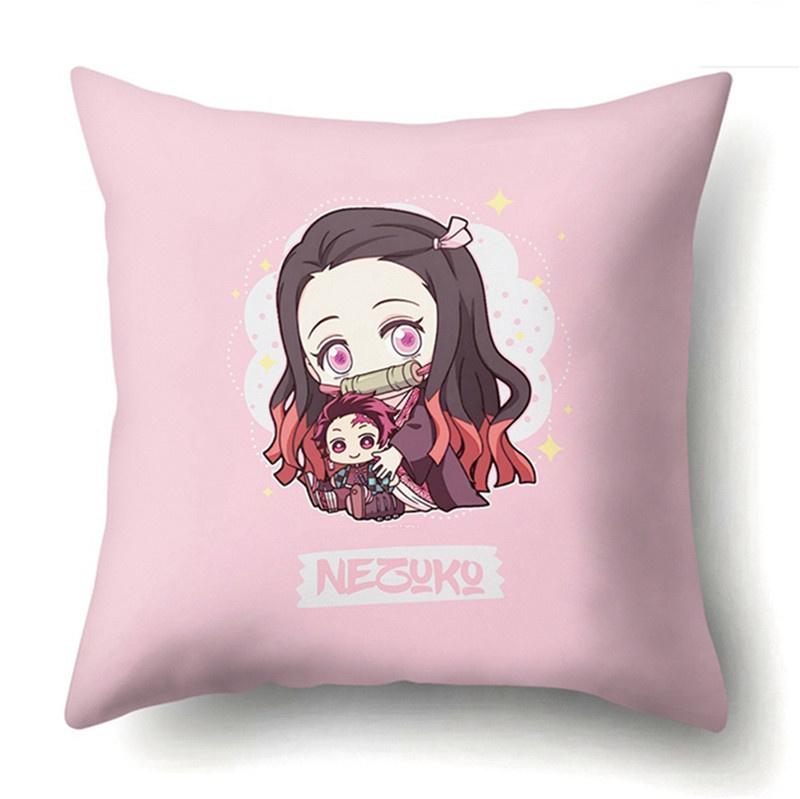 Cartoon Anime Print Pillowcase Colorful Cartoon Home Bed Decoration Pillowcase Cushion Cover