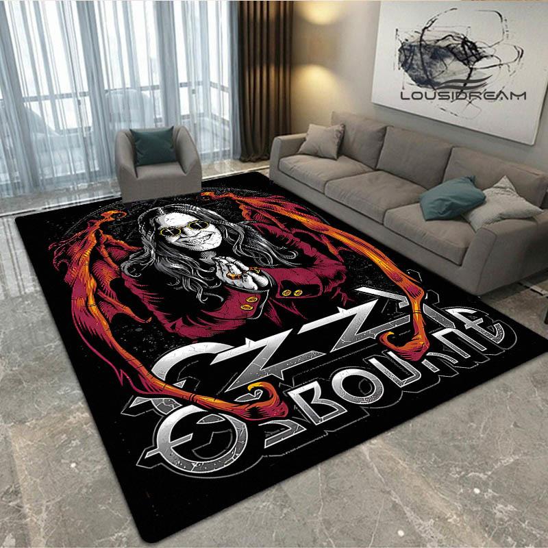 Tappeto stampato Ozzy Osbourne Soggiorno camera da letto tappeti antiscivolo Tappetino yoga zerbino Tappeto da esterno tappeto kawaii regalo di compleanno