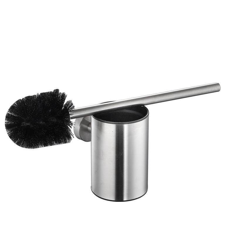 Wall-Mounted Stainless Steel Toilet Brush: No Dead Corners, No Punching Required, Perfect for Home Bathroom Cleaning.