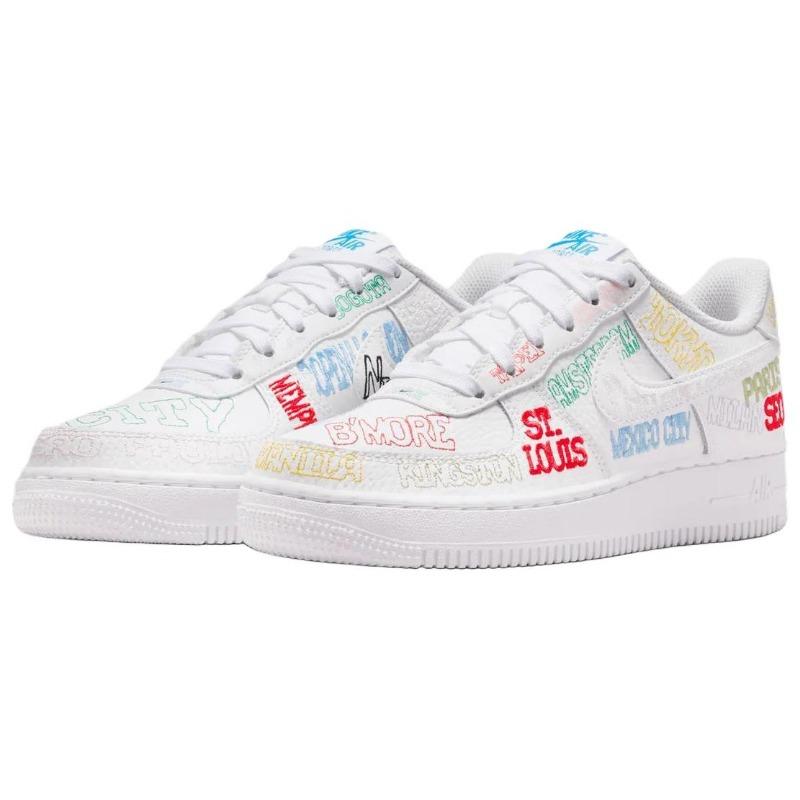 Nike Air Force 1 LV8 3 World Tour GS Scarpe da Skate Unisex Bianche IO9739-100
