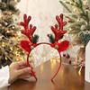 1~10PCS Christmas Headbands Sequins Reindeer Antlers Ears Hair Clips For Women Girl Halloween Party Cosplay Light Headdress