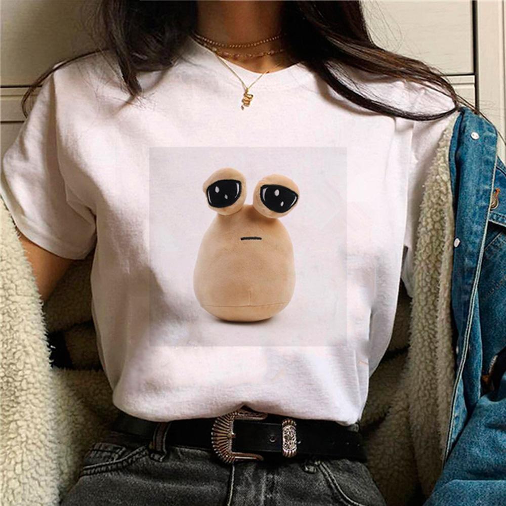 

Pou Tee women anime funny t-shirts girl anime comic Japanese clothes