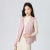 New standard velvet V-neck liner vest light down vest women's winter new gourd pattern collarless cloud inside