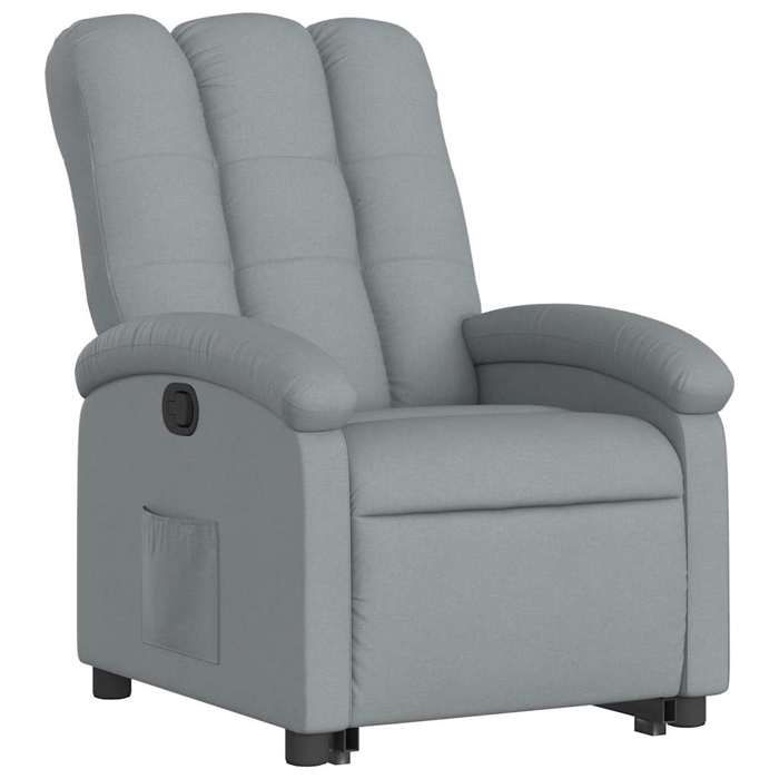 Lift Chair - Maison Exclusive - Electric Lift - Manual Recline 135° - Light Grey Fabric