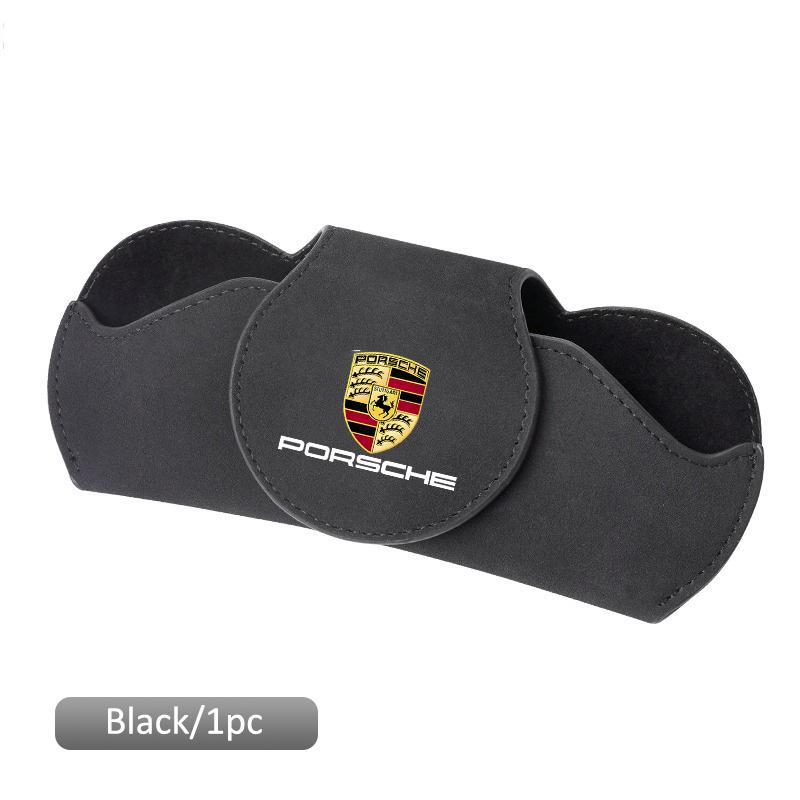 Auto Brillenetui Sonnenblende Sonnenbrillen Aufbewahrungsbox Für Porsche Cayenne Panamera Macan 911 718 Taycan Boxster Cayman 918 Zubehör