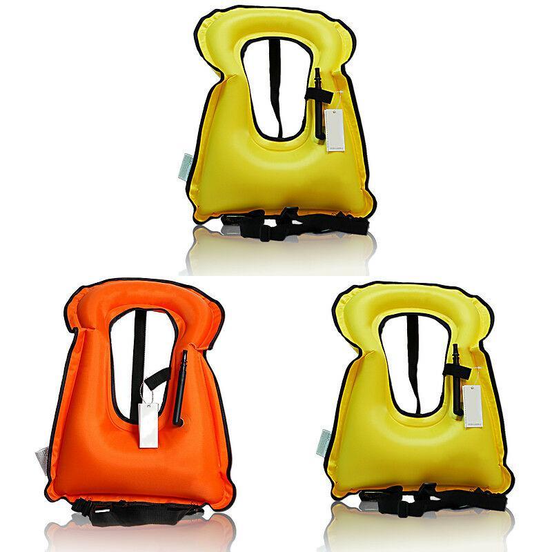Inflatable Snorkel Life Vest With Customizable Pattern For Water Sports Enthusiasts