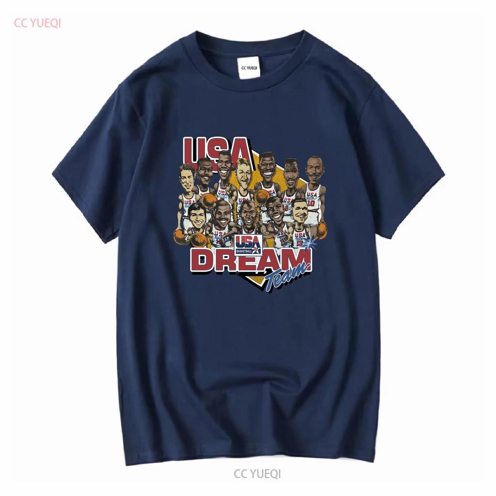 Vintage Style 1992 Basketball T Shirt 90s Dream Team Usa Vintage Washed Unisex Graphic Top For Everyday Wear Breathable