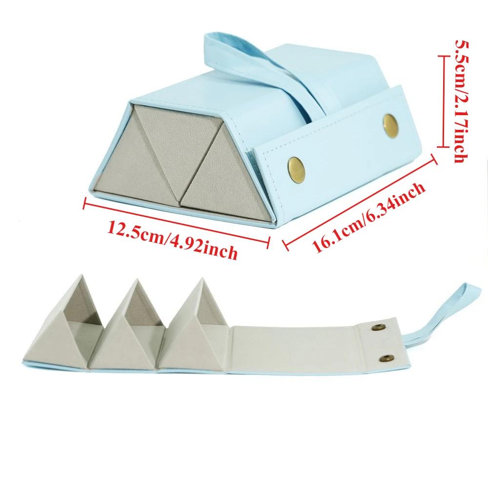 Portable Multi-Grid Foldable Glasses Organizer Travel Leather Eyeglasses Holder Display Storage Bags Jewelry Storage Organizer