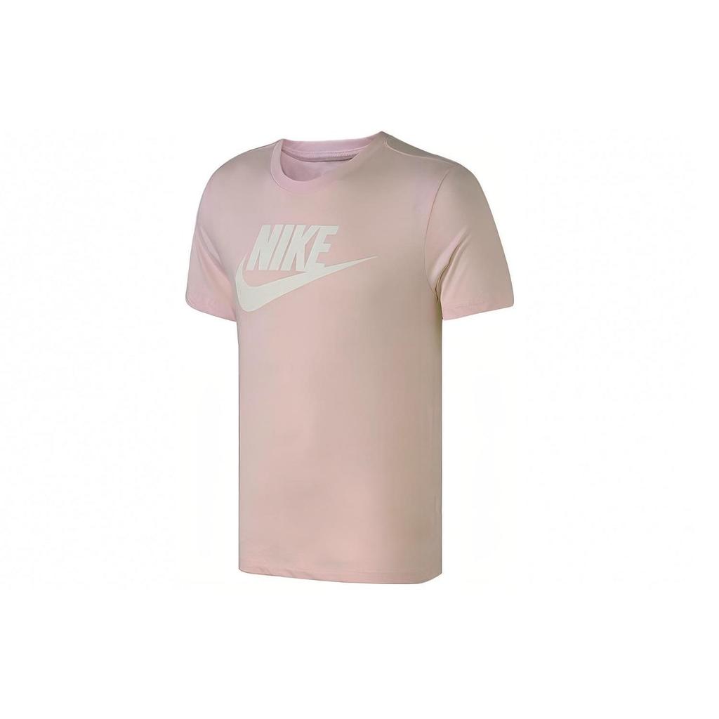 Nike T Shirts Men's Coral Powder Crew Neck Moderate Straight Fit AR5005-648