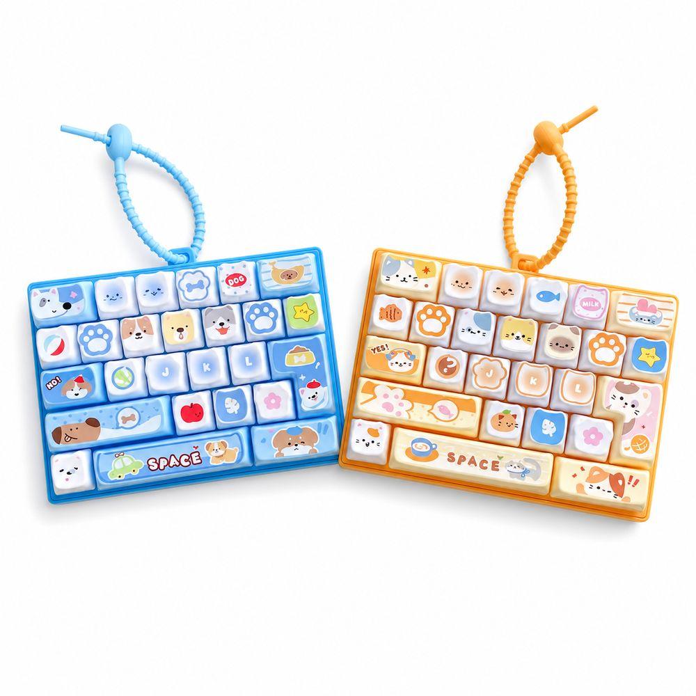 Clear Key Sounds Stress Relief Decompression Toy Pressable Keys Keyboard Toy  Bag Pendant
