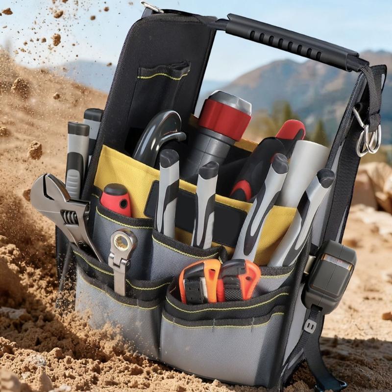 Waterproof Cloth Open Tool Bag Maintenance Storage Bag for Easy Organization Transport Tools Workshops Home Electrician