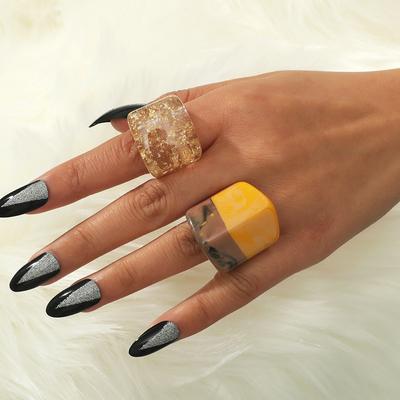 Retro Fashion Ring Creative Full Diamond Ring Adjustable Opening Ring Bohemian Ethnic Style Ring Fashion Ring