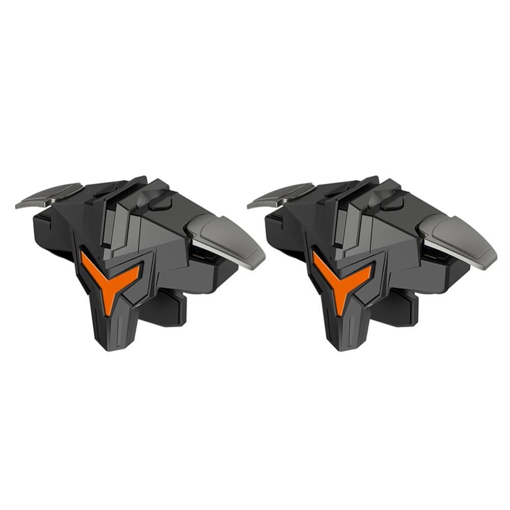 1/2 unidades de gatillos mecánicos RGB de 4 dedos para juegos móviles, compatibles con controladores de juegos PUBG, mandos y botones de puntería para teléfonos móviles.