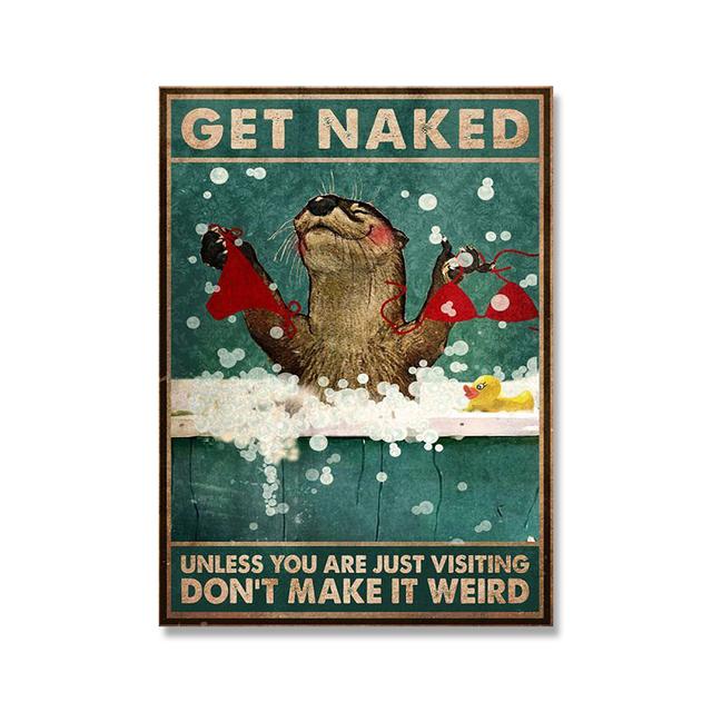 

Художественный постер с изображением животных, спринты на холсте, современные абстрактные картины на стене, безрамные принты с черным котом и медведем, без рамки 21*30cm No Frame