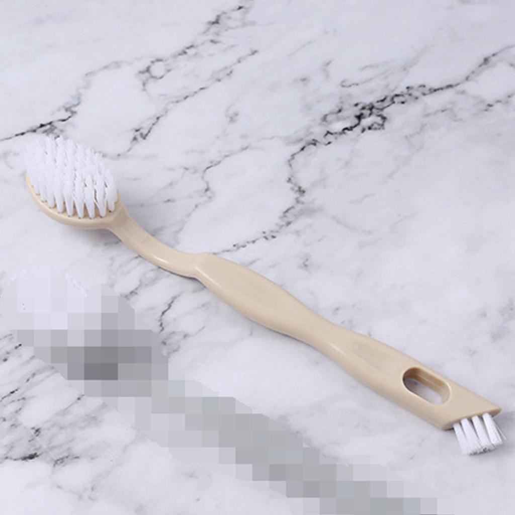 Dual Head Shoe Brush   Handle Cleaning Brush Soft   Hanging Hole Plastic Comfortable Grip Shoe Scruber