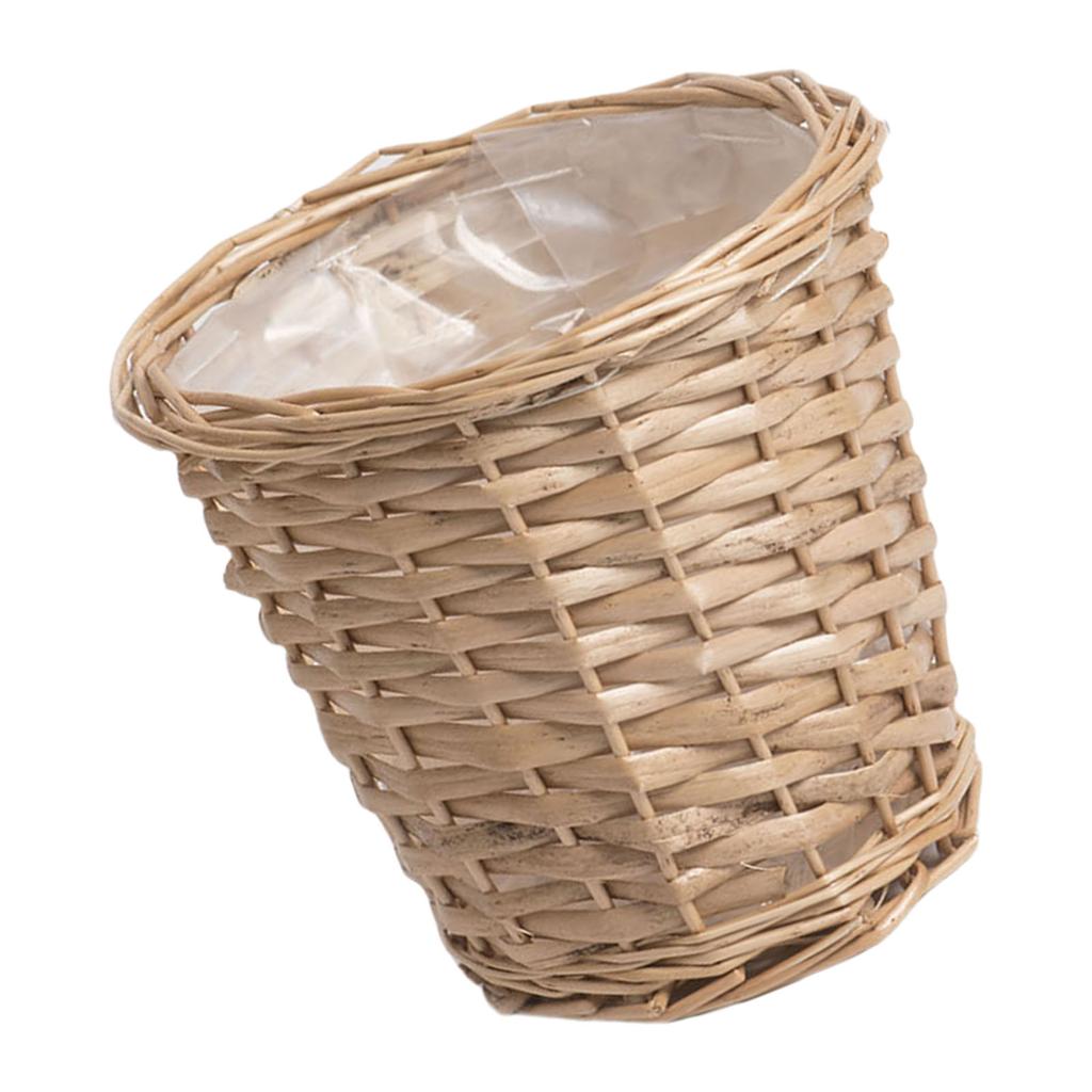 Handmade Woven Wicker Planter Flower Pots Perfect For Growing Herbs And Potted Plant Flower On Balcony and Bedroom
