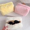 1 Pc Warm Winter Solid Color Fur Makeup Bag Women Soft Travel Cosmetic Bag Organizer Case Lady Make Up Case Necessaries