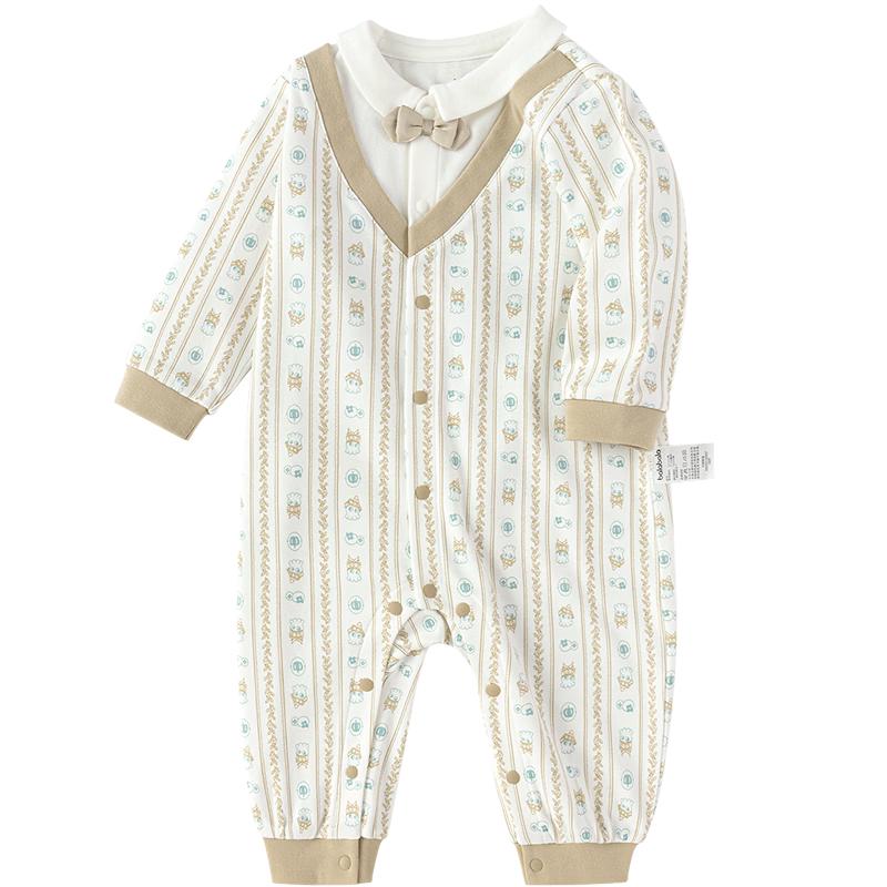 Balabala Newborn Baby Faux Two-Piece Romper 66
