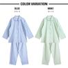 Dress Shirt Soft and Top and Bottom Long All Year Breathable Size Women's Pajamas, 100% Cotton, Material, Comfortable, Set, Sleeves, Two-tone Stripes,