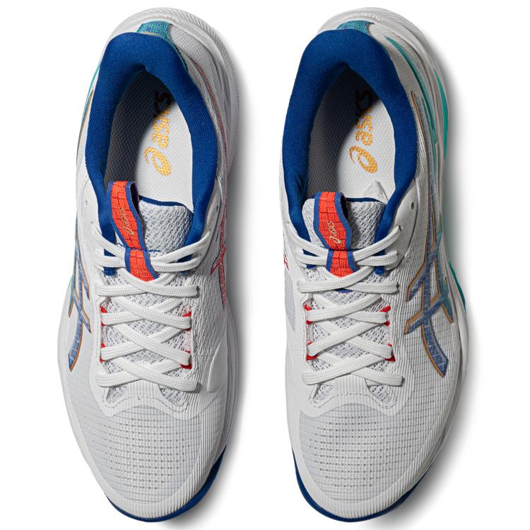 Asics Netburner Ballistic FF 4 White Blue Unisex Sneakers 1051A096-960