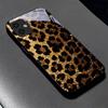 Goldfarbene Leopardenmuster Schwarze Glas-Handyhülle für Motorola Moto G14 G22 G24Power G24 G34 G35 G45 G54 G55 G75 G84 G85 Harte Rückseite