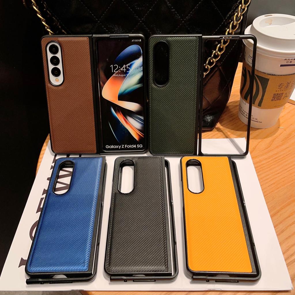Pro Samsung Galaxy Z Fold 4 3 2 5g Pouzdro Luxusní Business Obyčejná kůže Ultra tenký matný ochranný kryt proti nárazu Příslušenství
