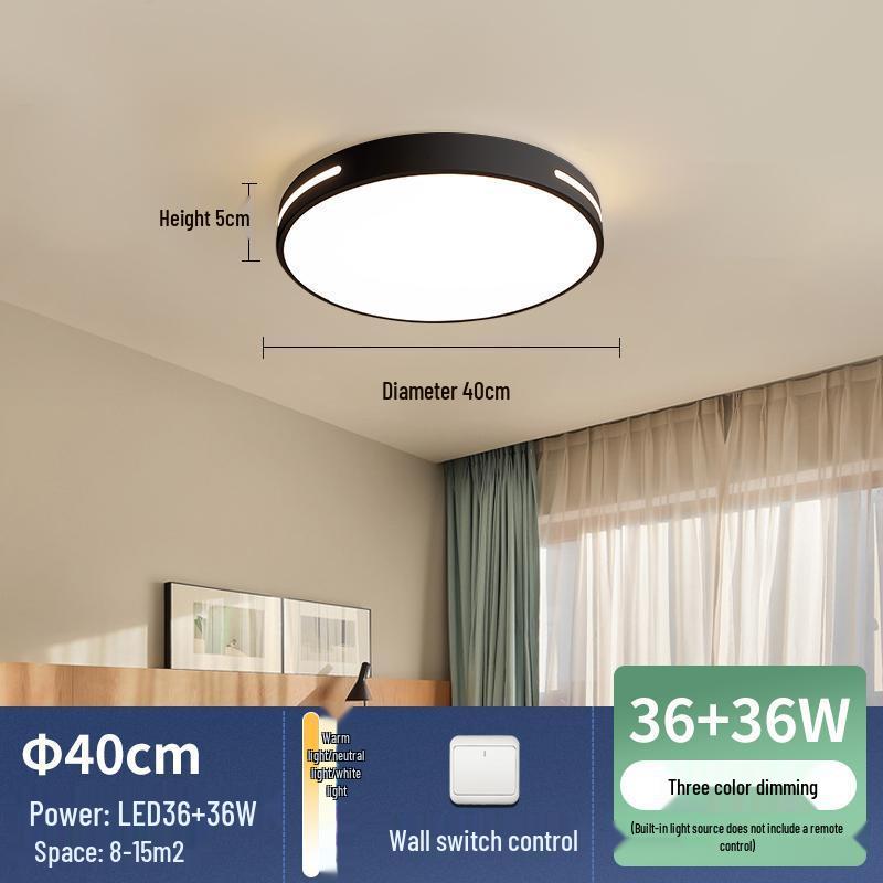 2025 Modern LED Ceiling Light for Bedroom, Study, or Living Room - Round and Simple Design