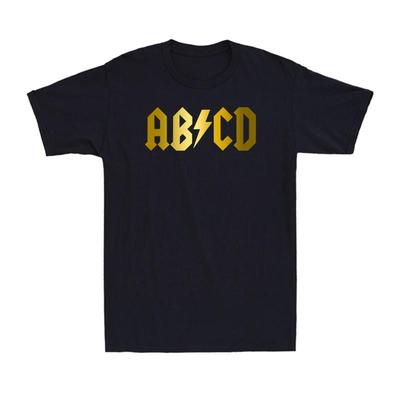 Boys Girls Teachers Abcd Rock Back To School Black T Shirt